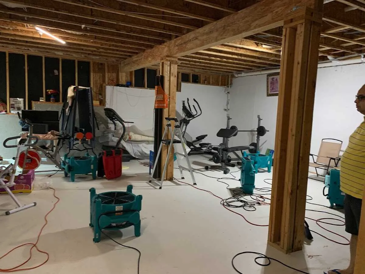 Basement drying equipment setup for Odor Removal & Deodorization in Waupaca